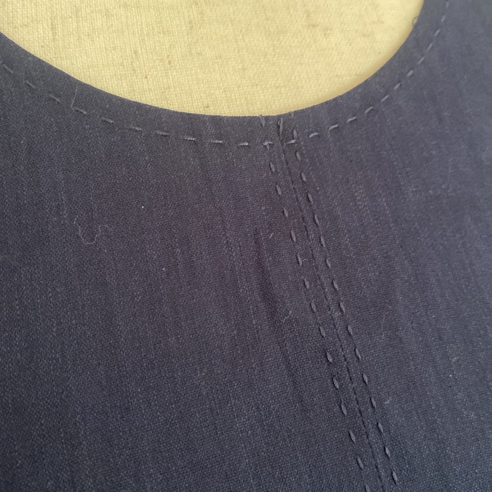Antonio Melani Jaylee Sleeveless Linen Swing Dress‎ Navy NWT size 4 - Picture 3 of 6